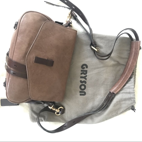 Joy Gryson taupe leather crossbody bag - Picture 6 of 6